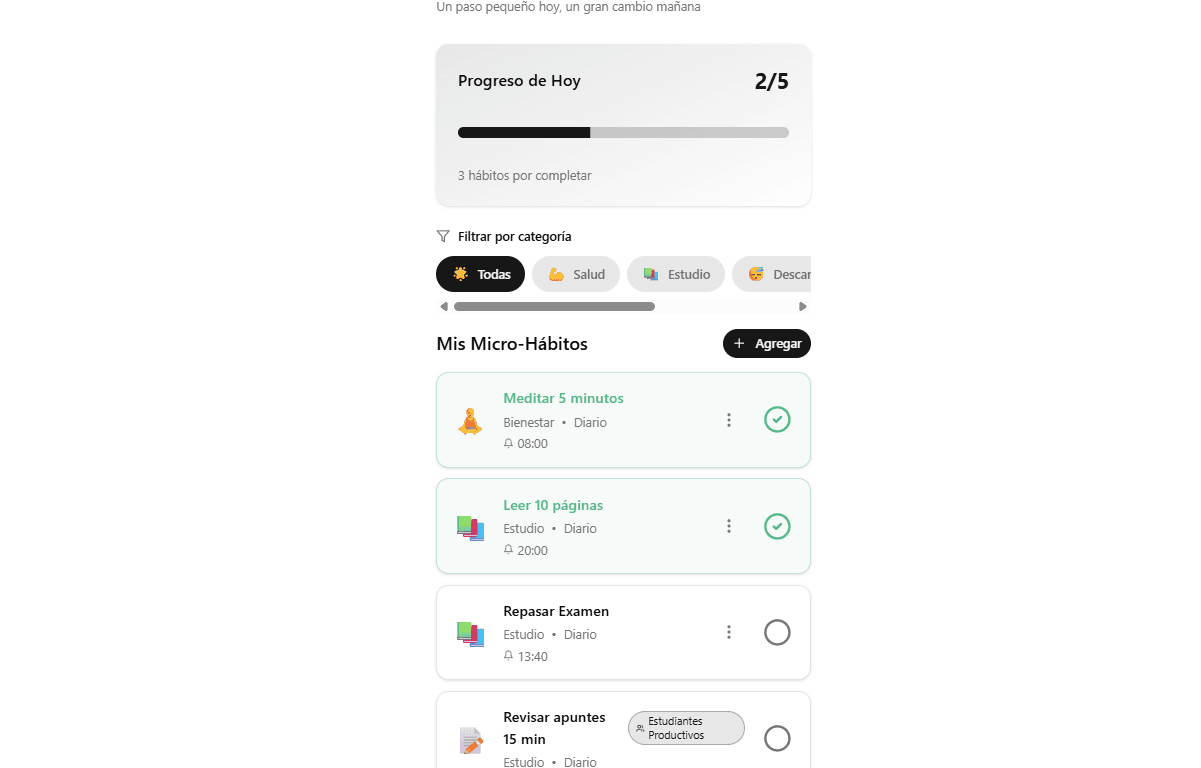 Preview of Anti-Burnout Micro-Habits App